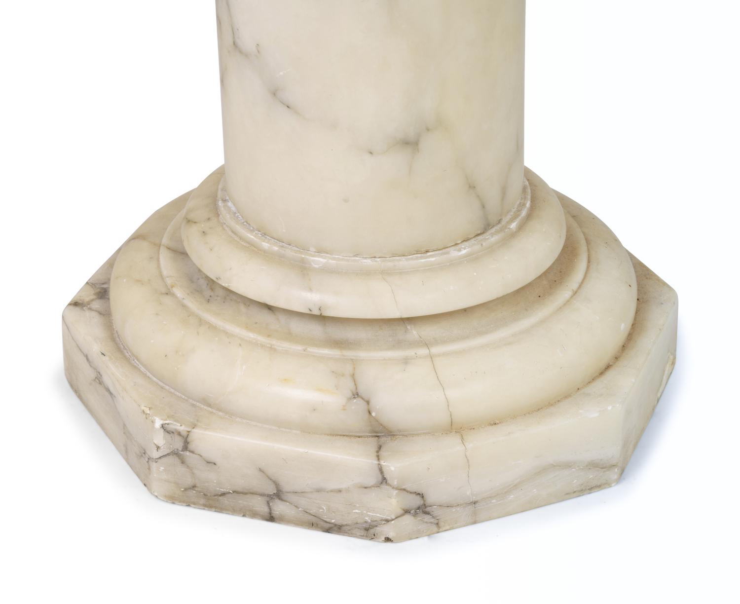 A Neoclassical White Marble Pedestal