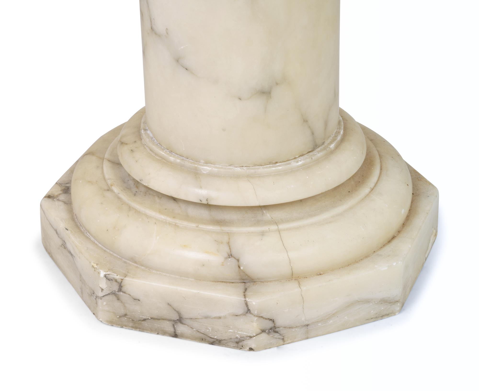 A Neoclassical White Marble Pedestal