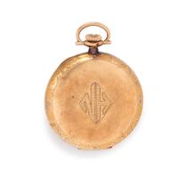ELGIN, 14K YELLOW GOLD OPEN FACE POCKET WATCH