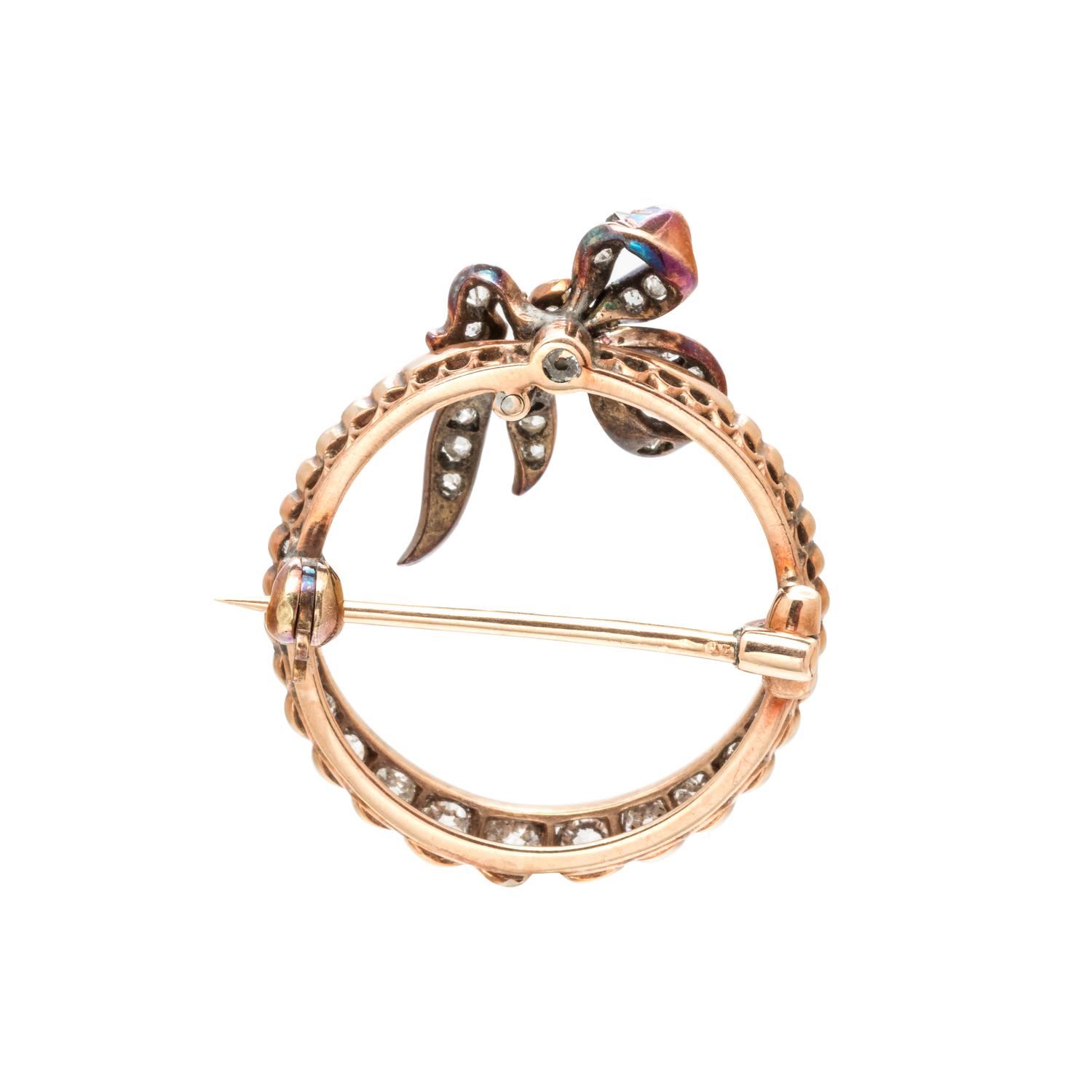 VICTORIAN, DIAMOND BROOCH