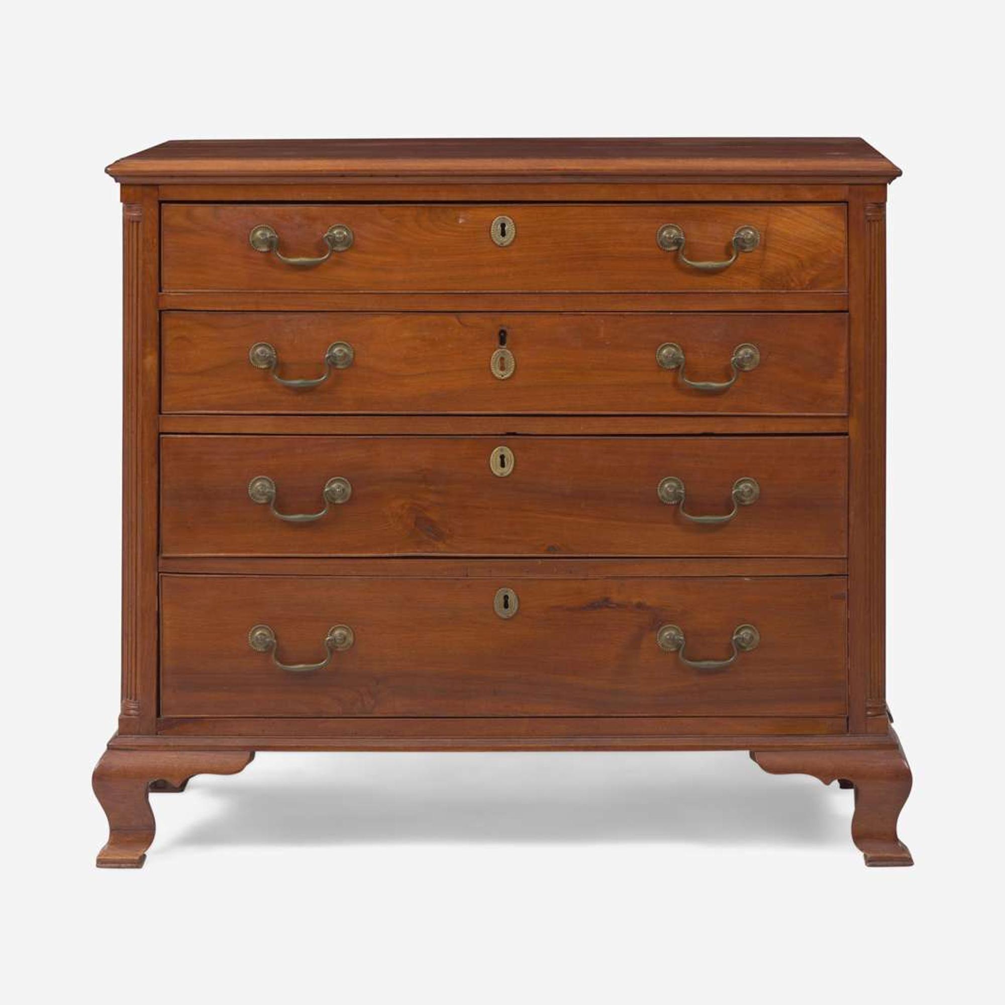 A Chippendale walnut chest of drawers Probably Philadelphia, PA, circa 1770