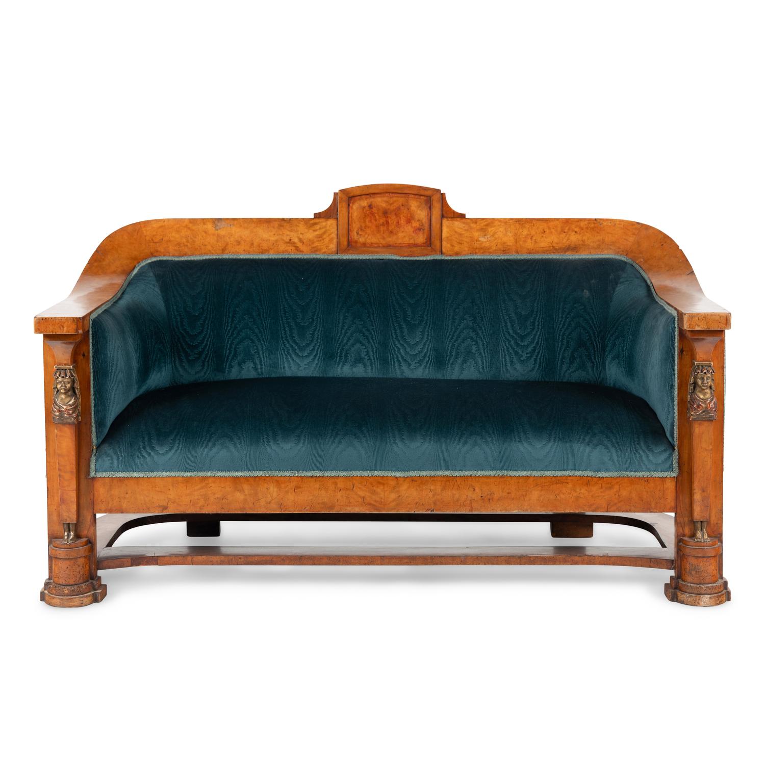 A South German or Austrian Neoclassical Birch Settee
