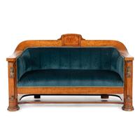 A South German or Austrian Neoclassical Birch Settee