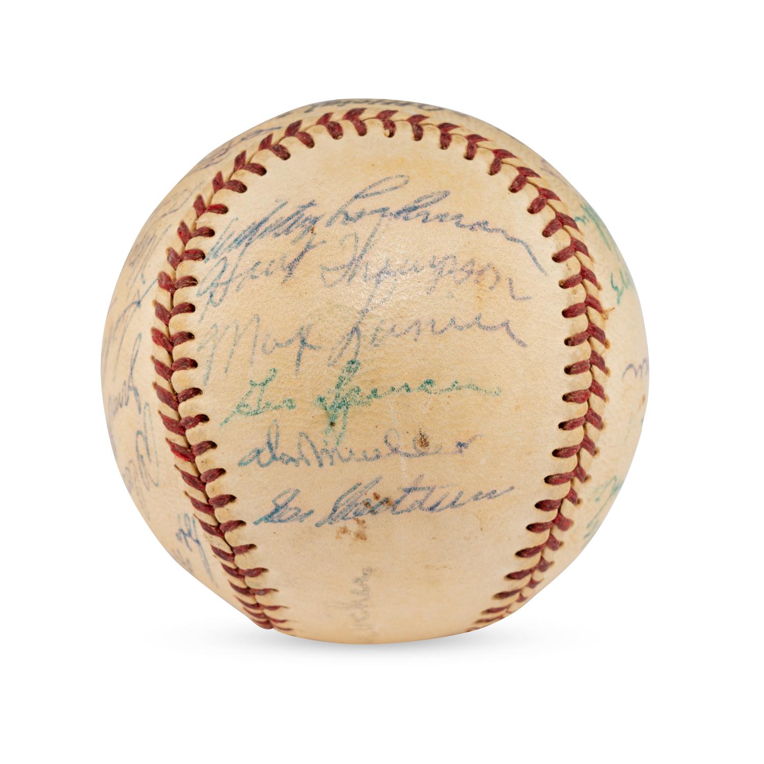 A 1953 New York Giants Team Signed Autograph Baseball
