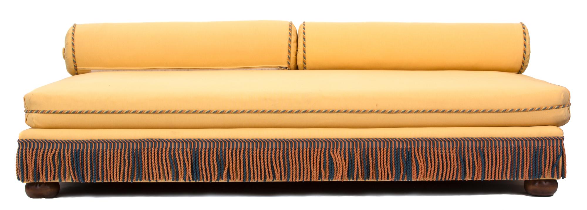 An Upholstered Day Bed Height 18 1/2 x width 90 x depth 37 inches. — 20TH CENTURY