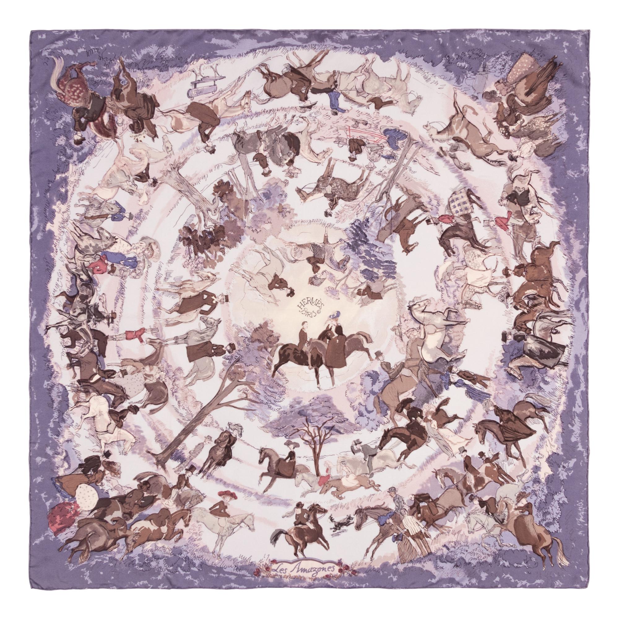 Four Designer Scarves, including Hèrmes