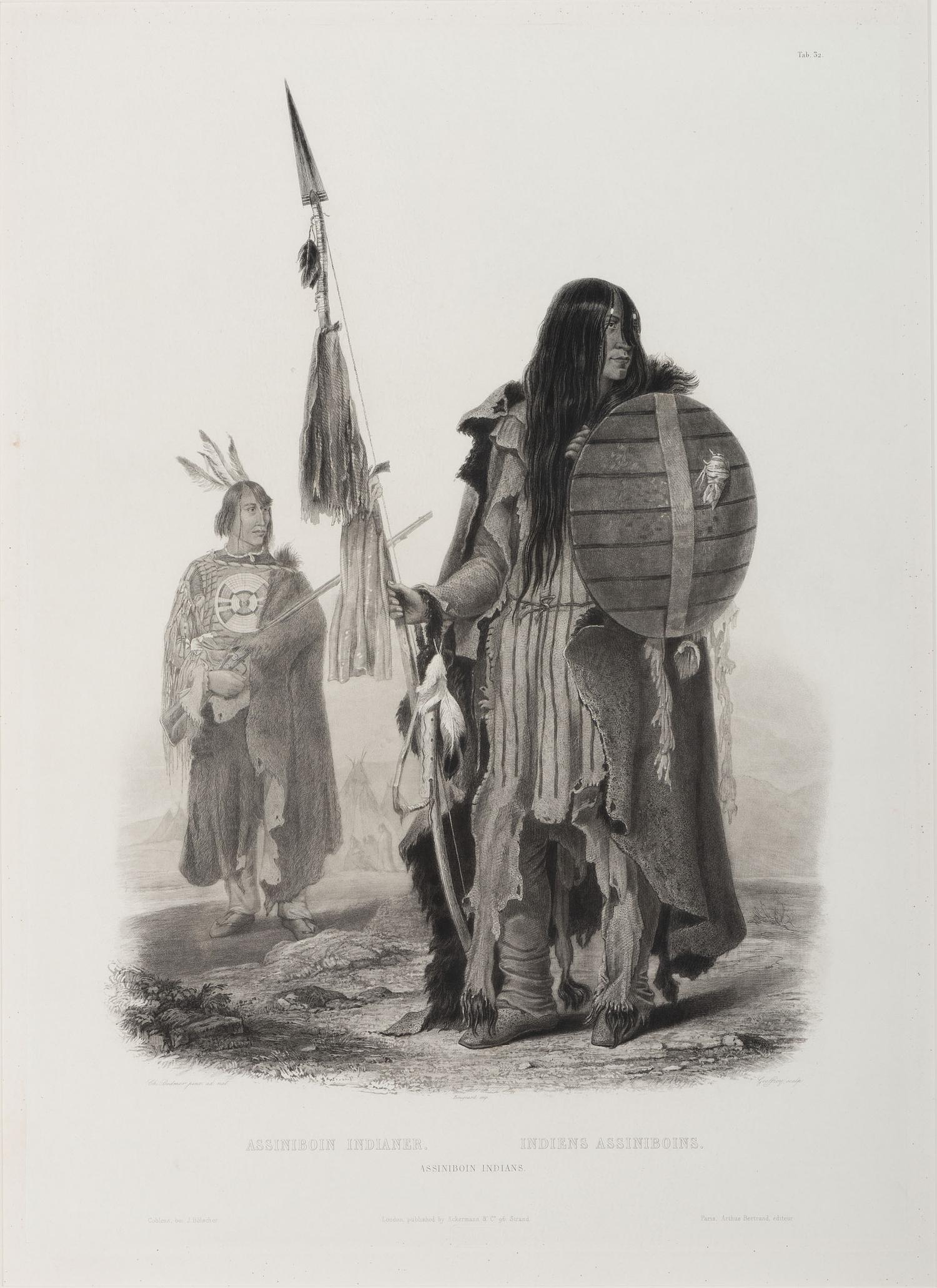 BODMER, Karl (1809-1893). ACKERMAN & Co., publisher. Assiniboin Indians .