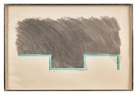 drawing (grey: with blue) , 1969
