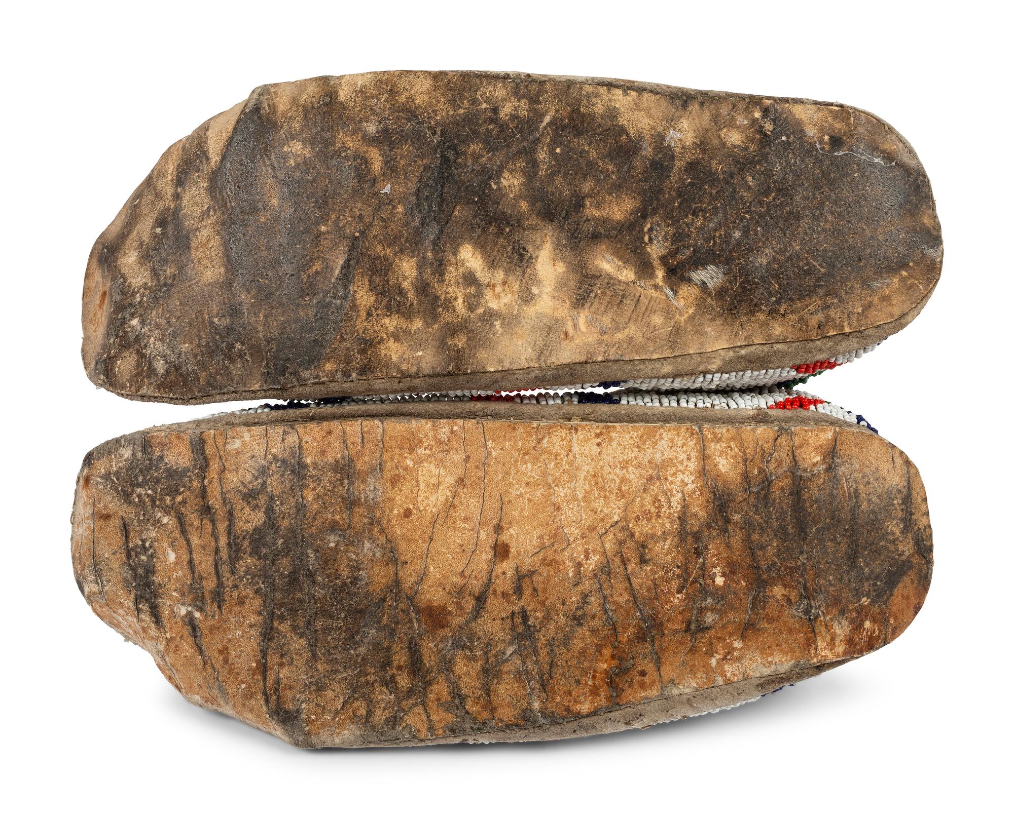 Sioux Beaded Hide Moccasins