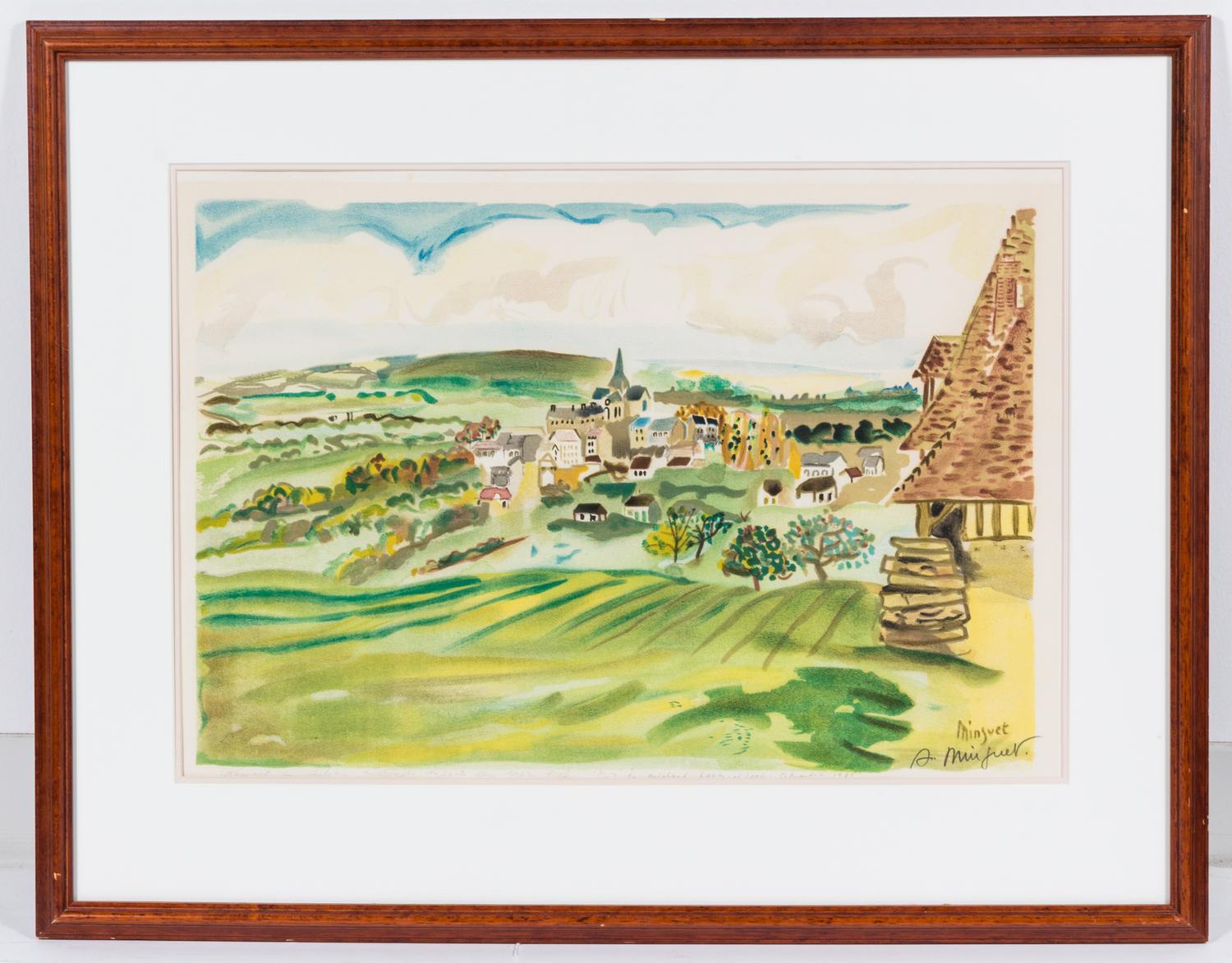 Alexandre Minguet, (French, b. 1937), Village Scene