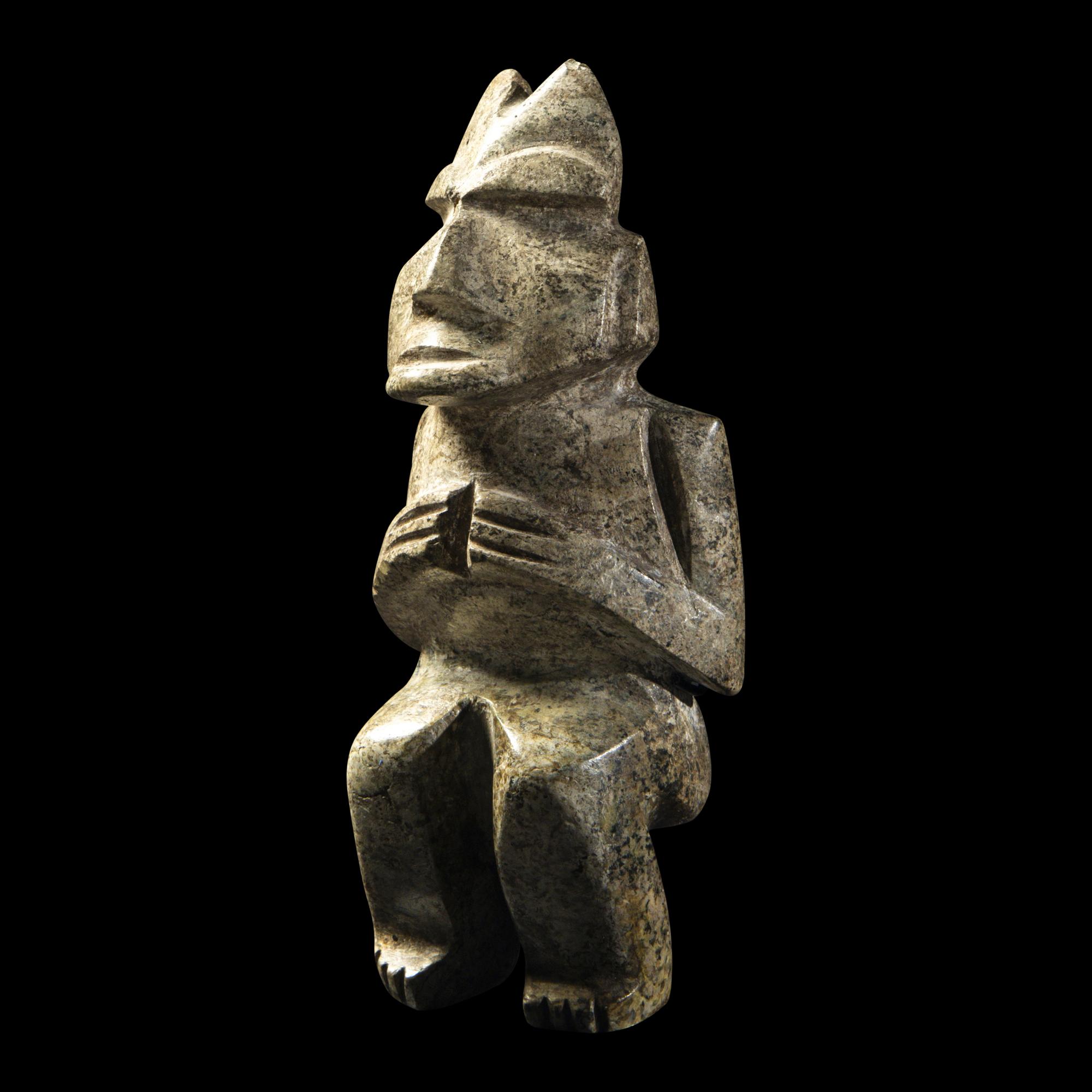 A Mezcala Greenstone Seated Figure