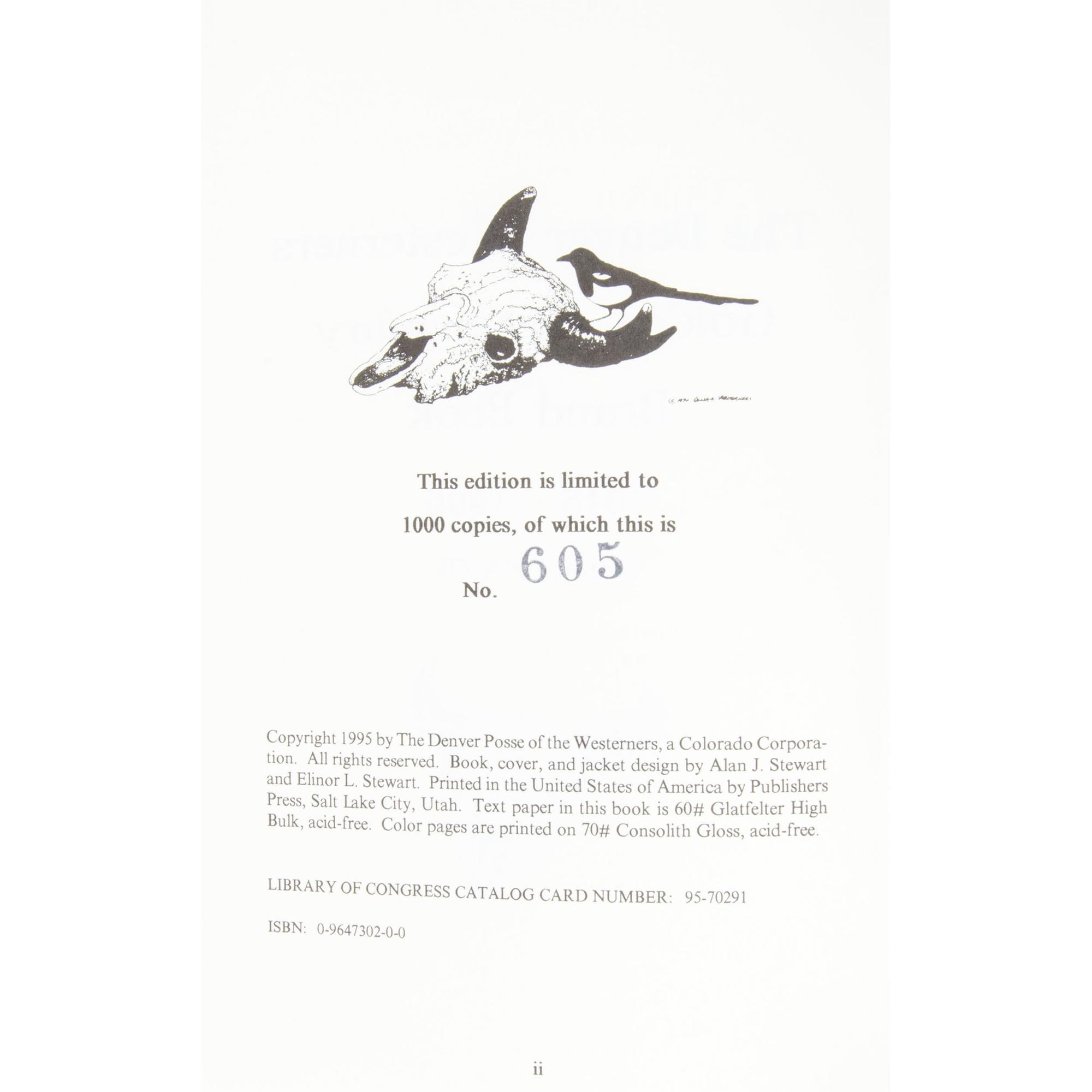 [WESTERN AMERICANA]. The Westerners Denver Posse Brand Book. Denver, CO: The Westerners, 1945-1974.