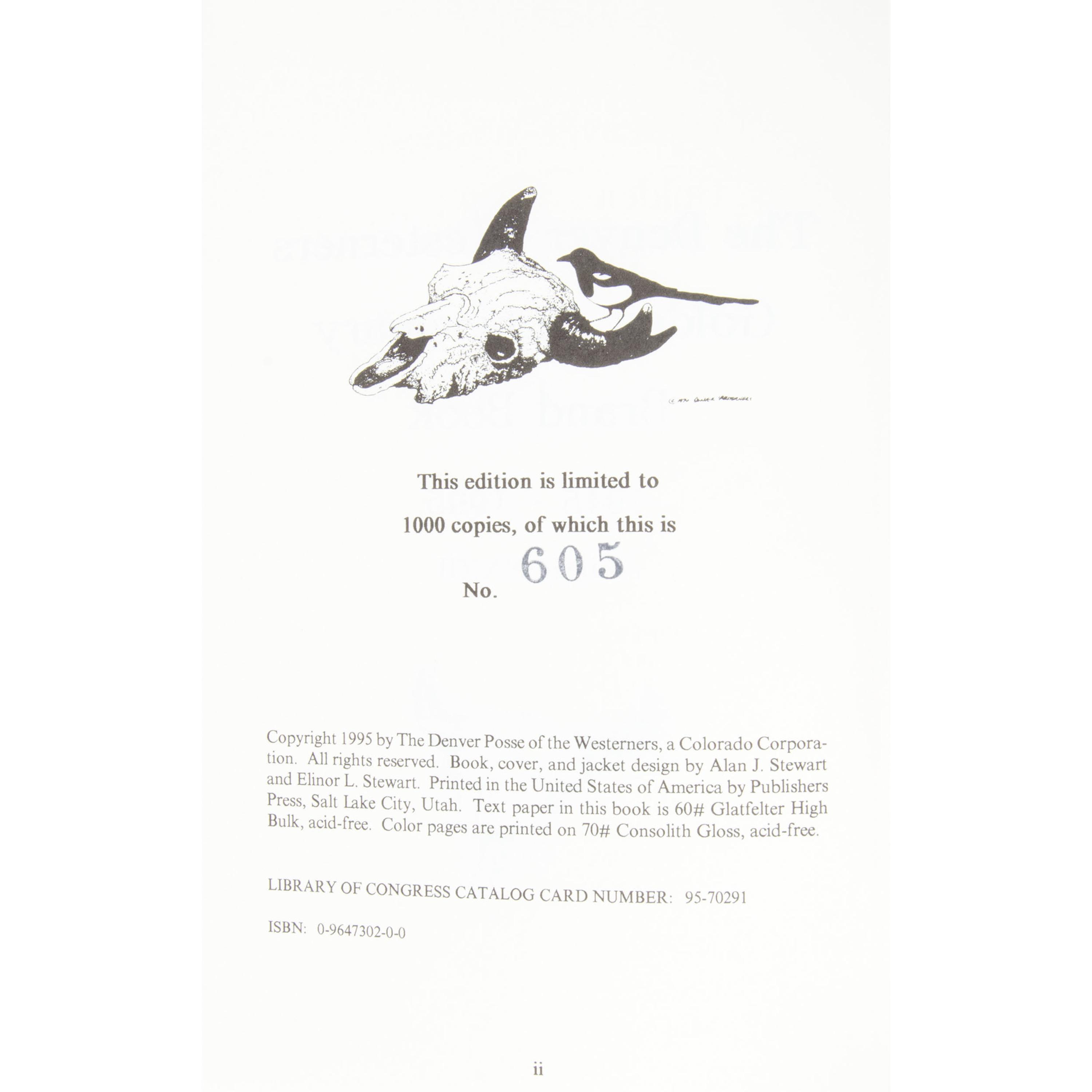 [WESTERN AMERICANA]. The Westerners Denver Posse Brand Book. Denver, CO: The Westerners, 1945-1974.