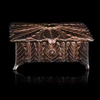 A Japanese Silver Square-Form Bonbonnière