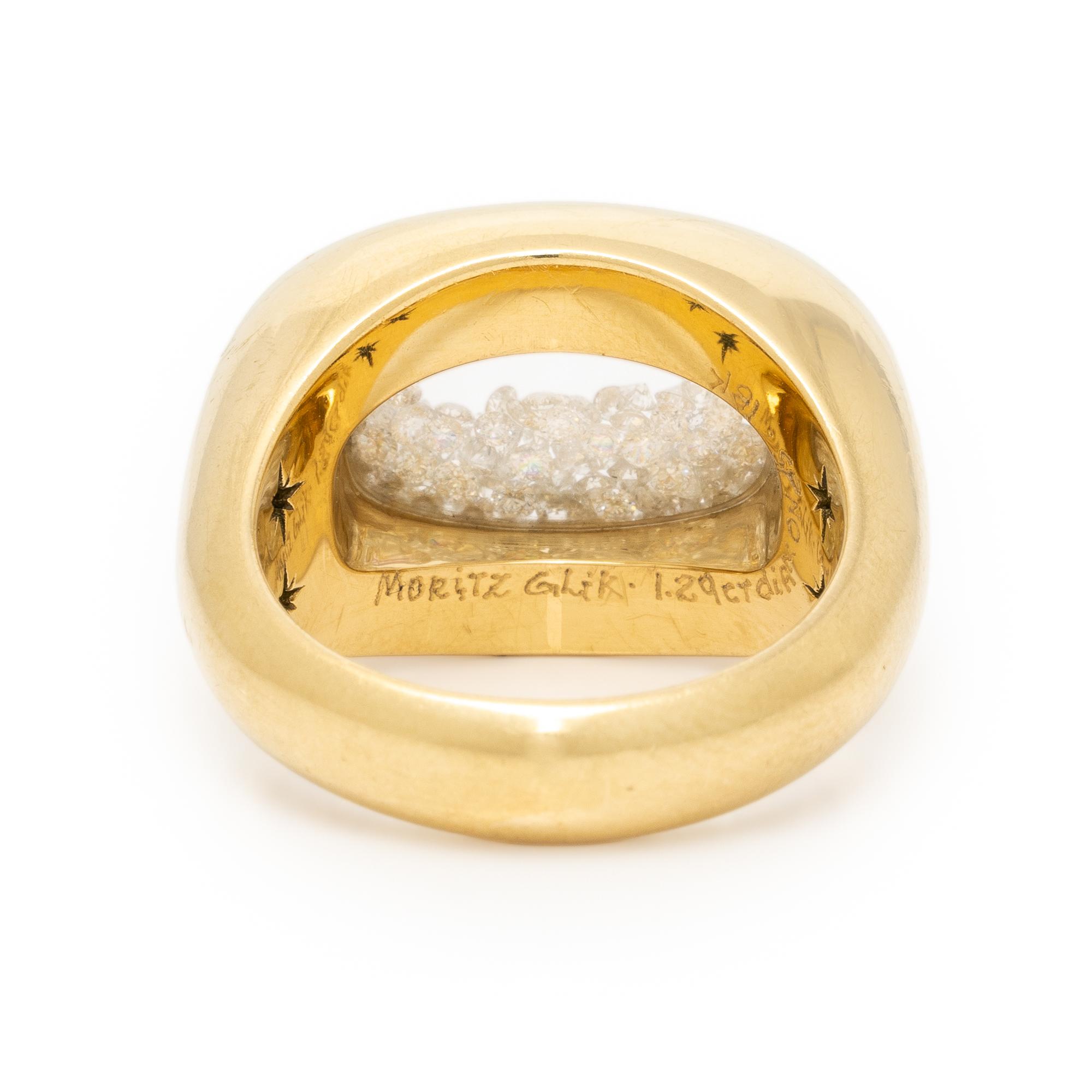 Moritz Glik, 'Maestro Pave Kaleidoscope Shaker', Diamond and Yellow Gold Ring