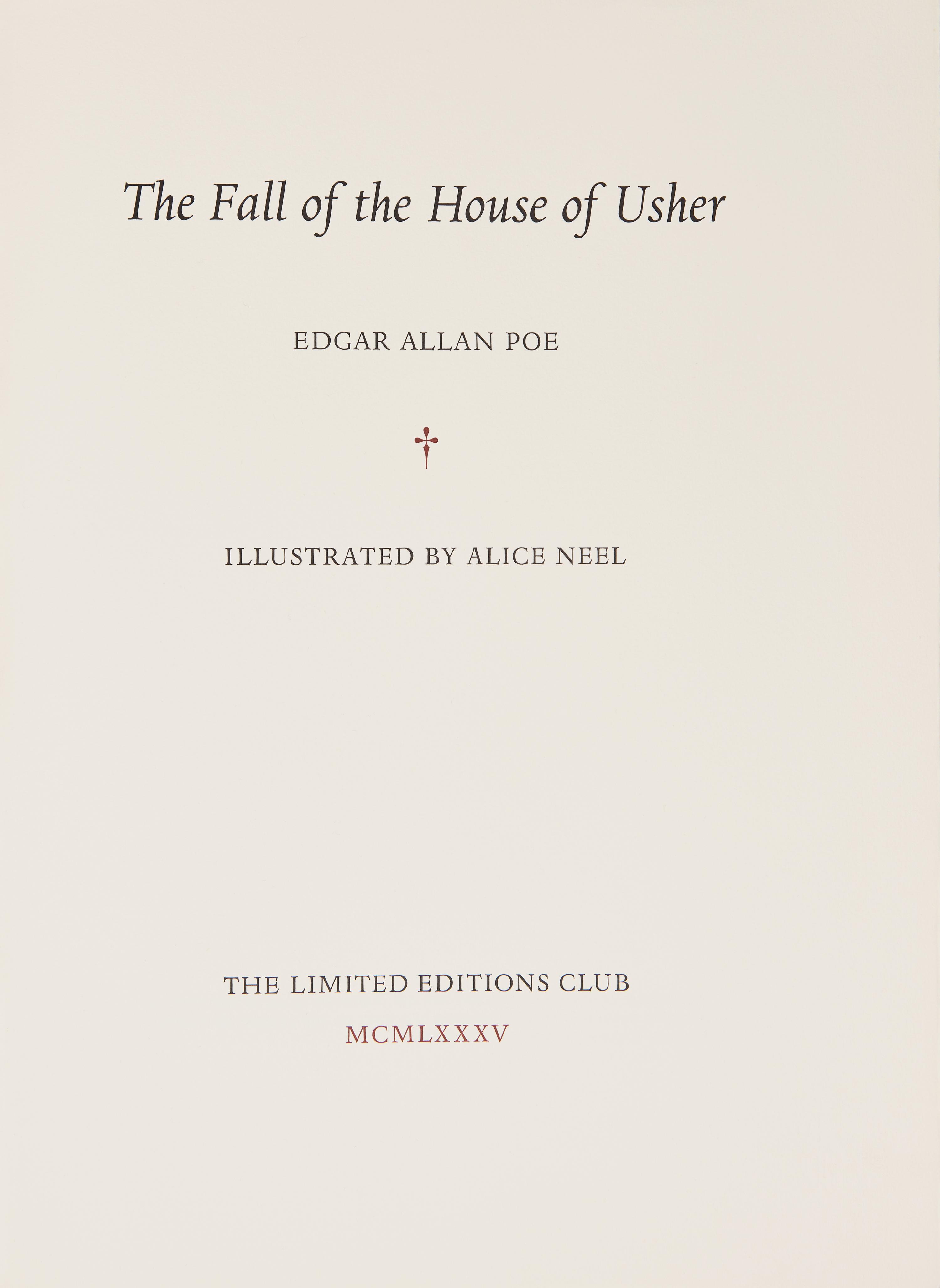 [Private Press] [Limited Editions Club] Poe, Edgar Allan. The Fall of the House of Usher