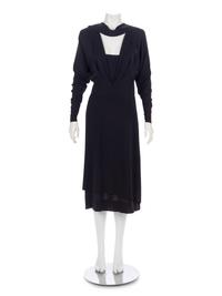 Adrian Black Dress, 1940-50s