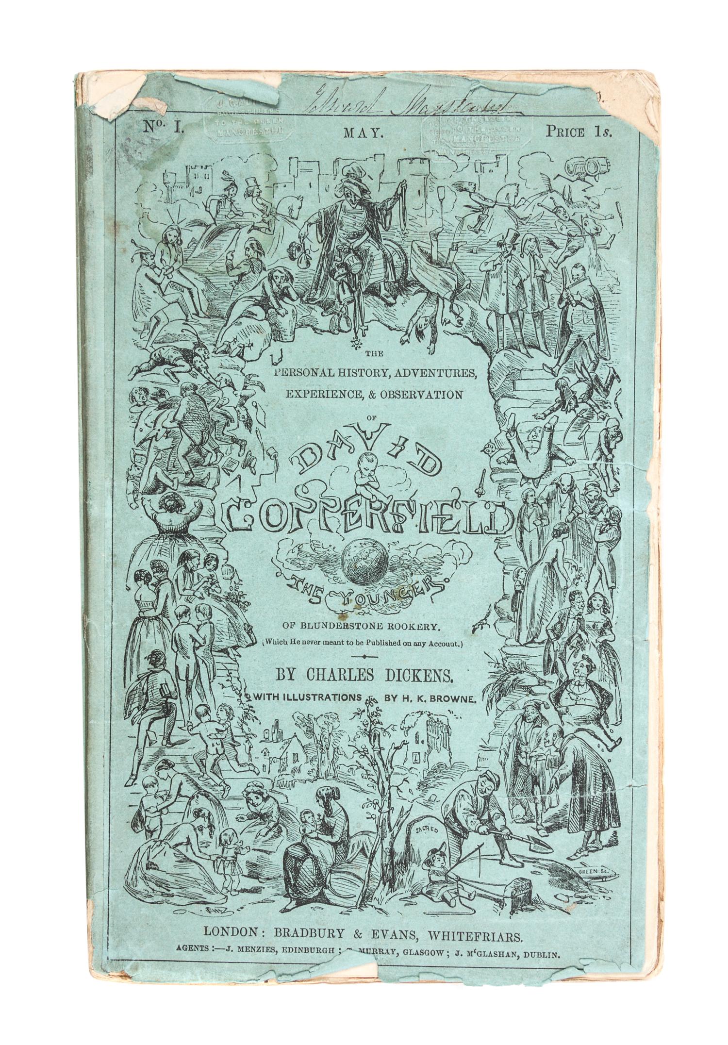 DICKENS, CHARLES. David Copperfield. London, 1840-1850. First edition in original parts.