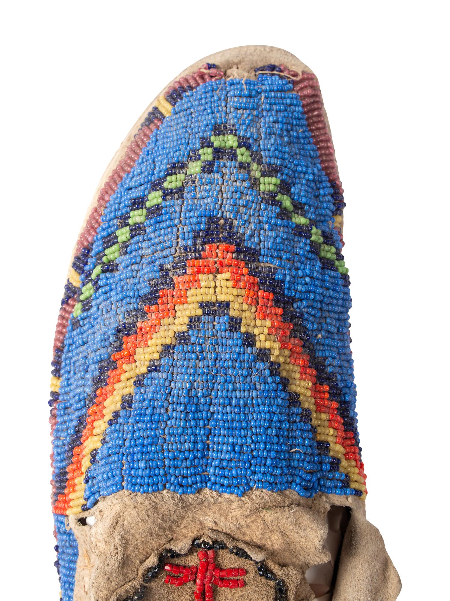 Cheyenne Beaded Hide Moccasins
