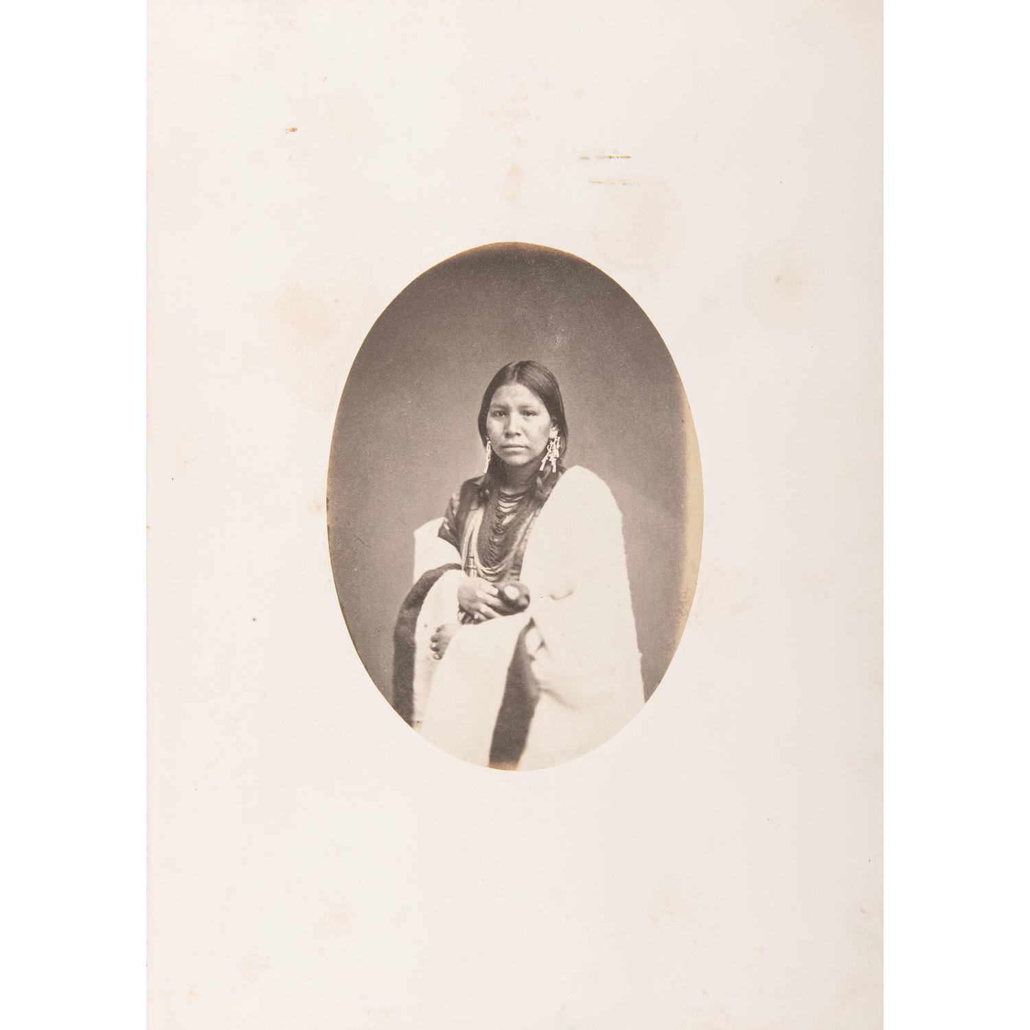 Joel Whitney, Exceptional Album Containing Large Format Photographs of Sioux Involved in the 1862 Minnesota Uprising
