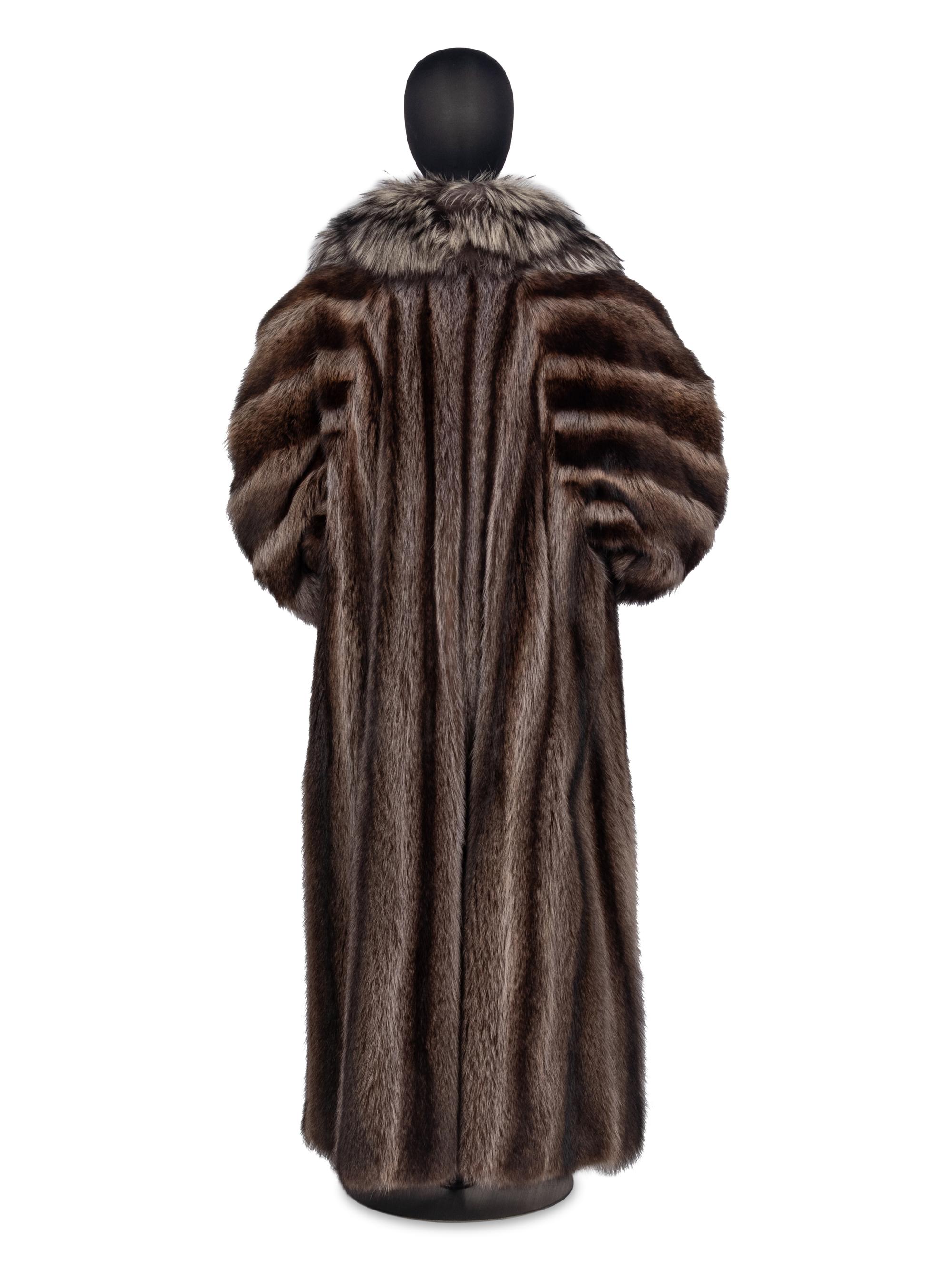 Silver-Tip Fox Fur Coat