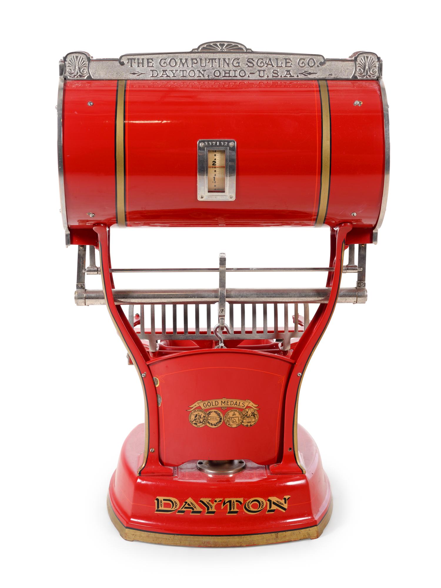 A Red Vintage Computing Scale