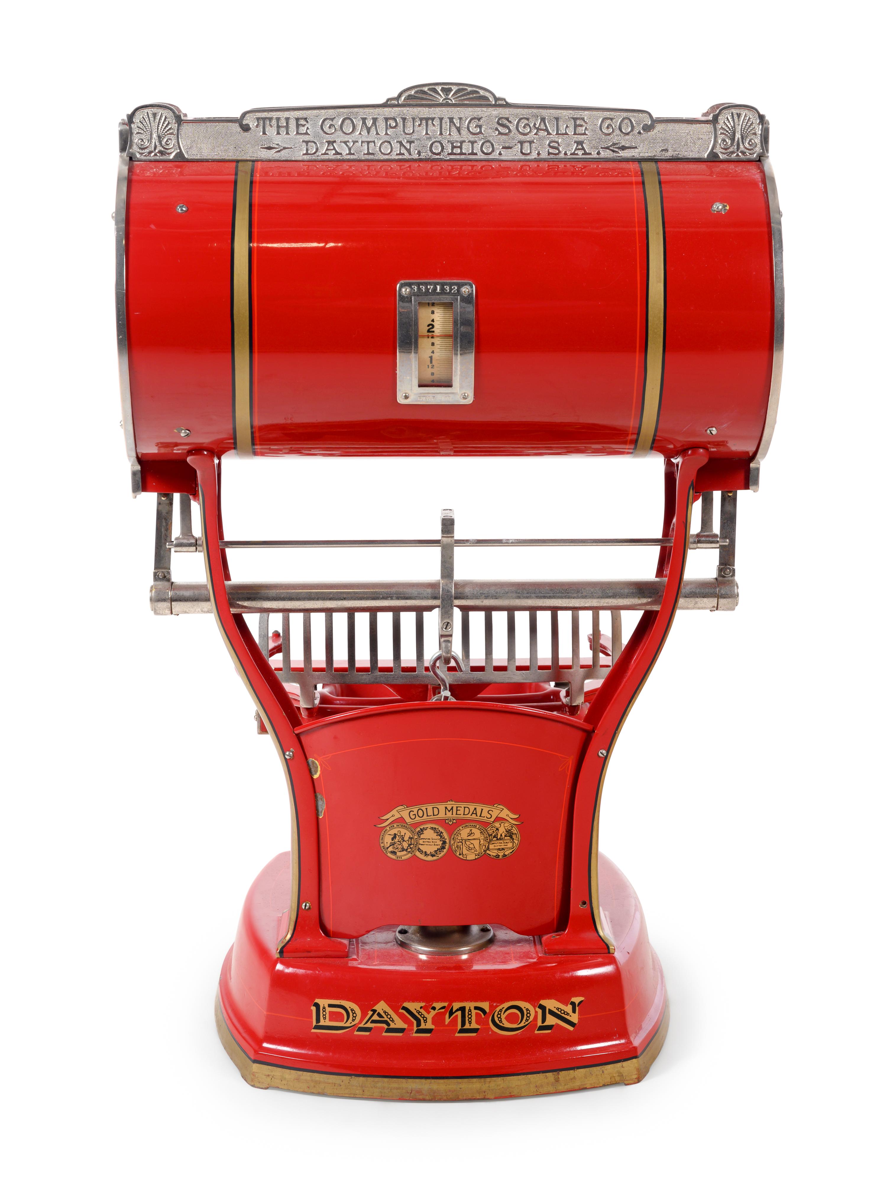 A Red Vintage Computing Scale