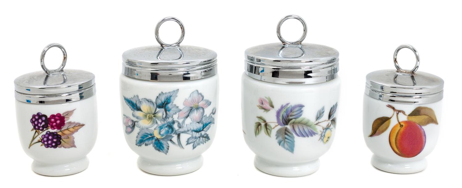 Fifteen Royal Worcester Porcelain Egg Coddlers Height of taller 4 1/4 inches. — 20TH CENTURY