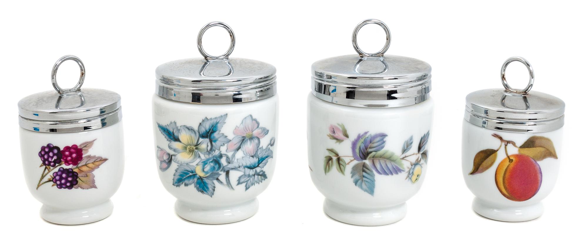 Fifteen Royal Worcester Porcelain Egg Coddlers Height of taller 4 1/4 inches. — 20TH CENTURY