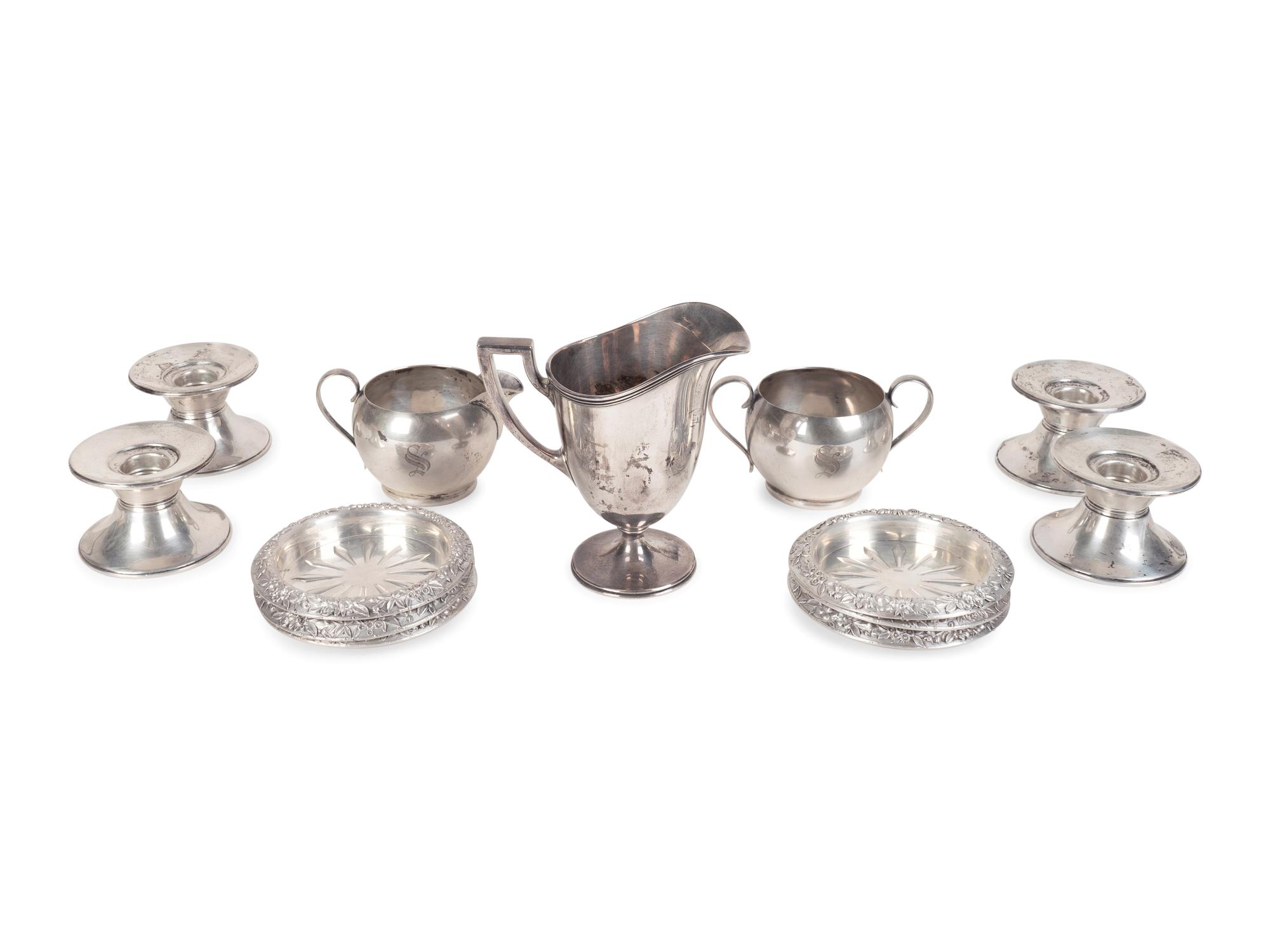 Thirteen American Silver Table Articles — VARIOUS MAKERS, 20TH CENTURY
