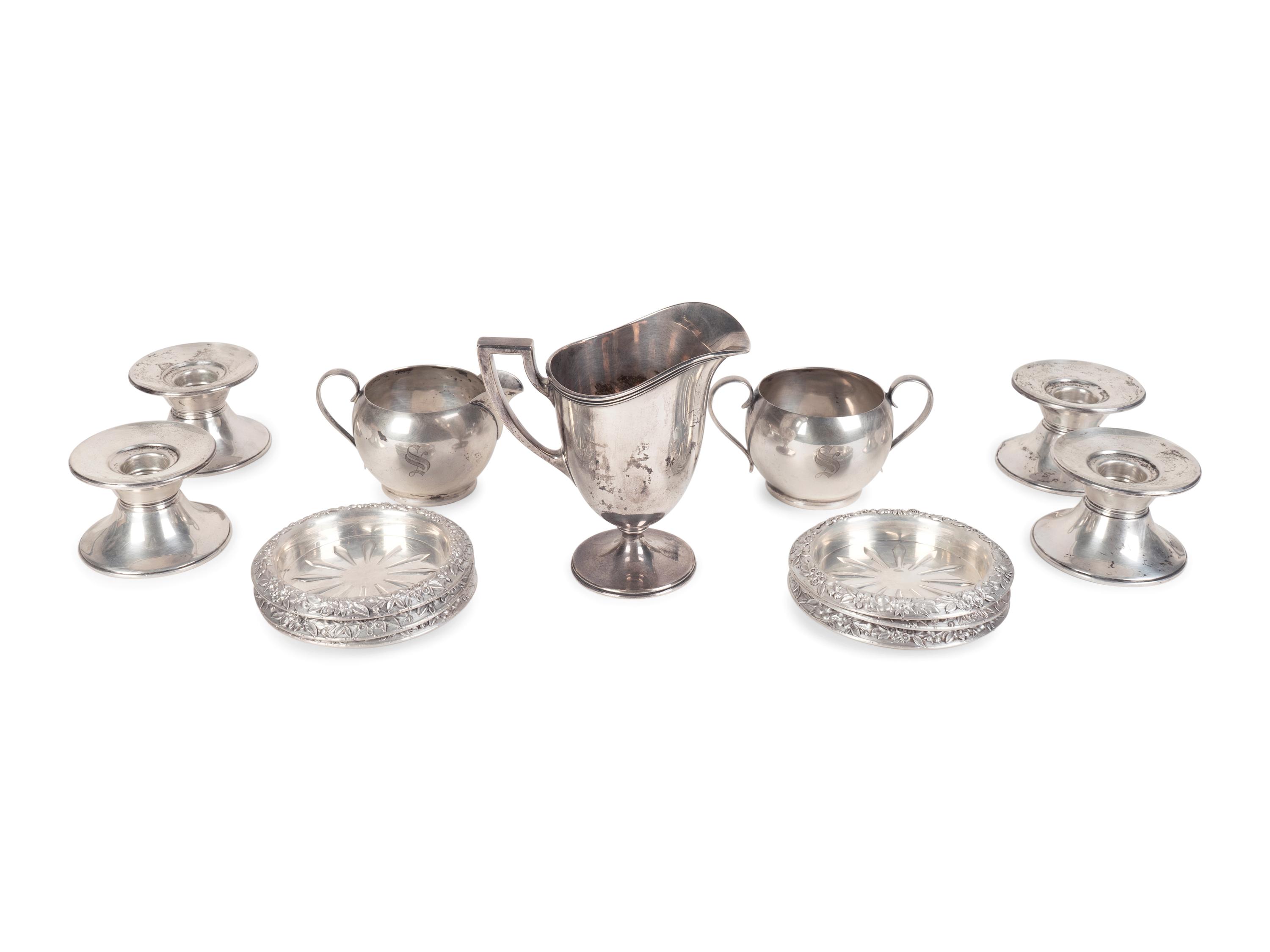 Thirteen American Silver Table Articles — VARIOUS MAKERS, 20TH CENTURY