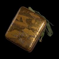 A Japanese Gold Lacquer Rectangular Covered Box, tebako , Edo Period — 日本江戶時代 日本蒔繪漆盒