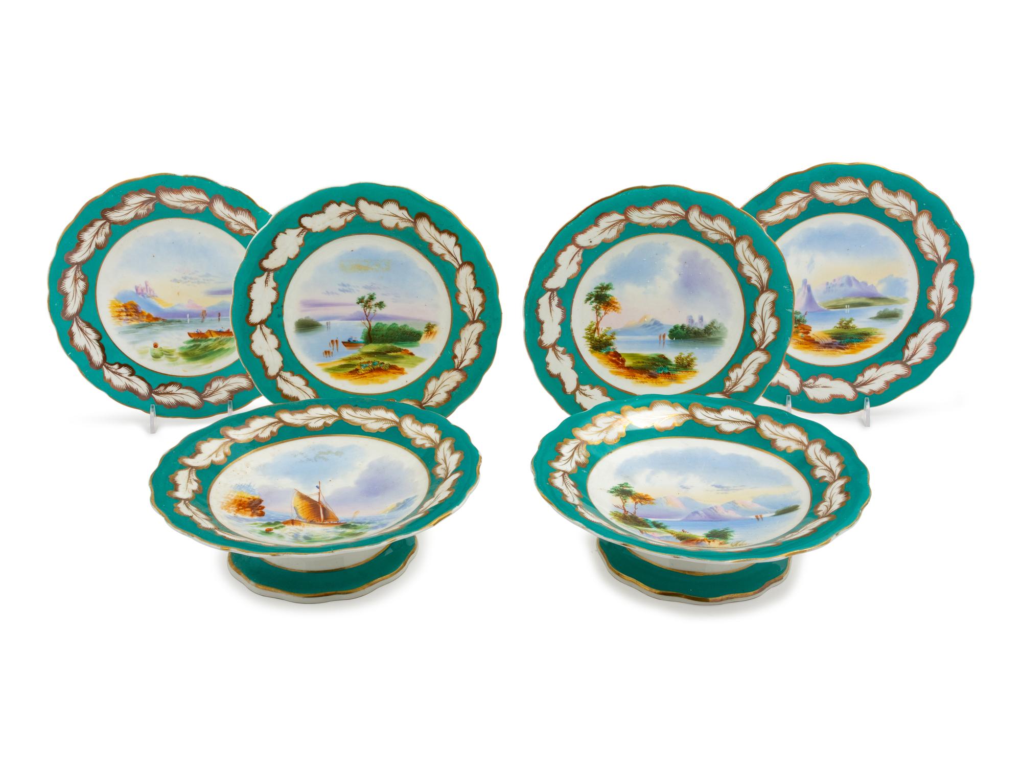 An English Porcelain Dessert Service