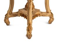 A Pair of Italian Painted and Parcel Gilt Jardinière Stands