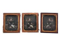 [EARLY PHOTOGRAPHY]. ANSON, Rufus P., photo. 6 cased images, incl. 3 daguerreotypes of the same girl