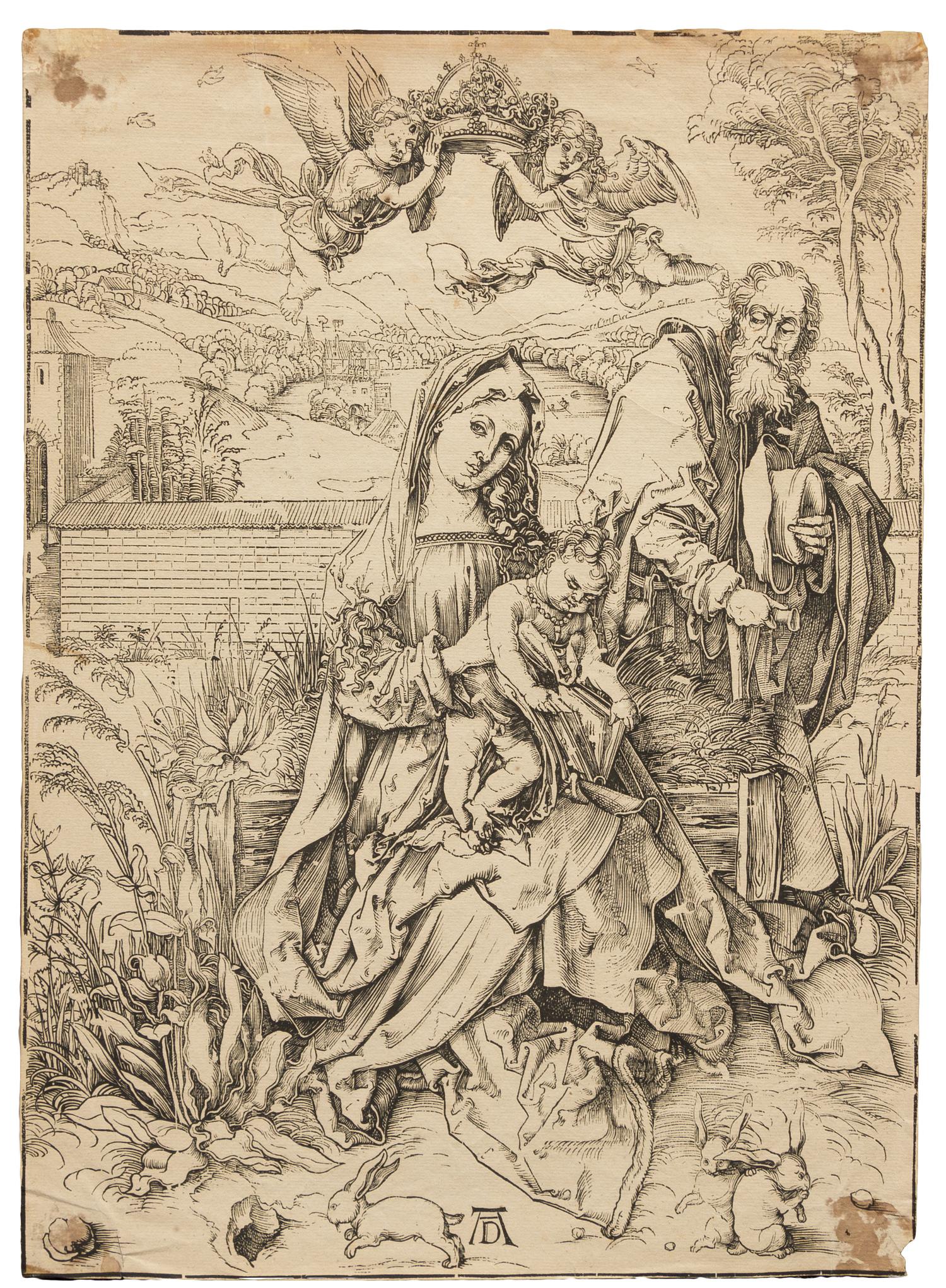 Albrecht Durer, (German, 1471-1528), The Holy Family with three Hares, c. 1496