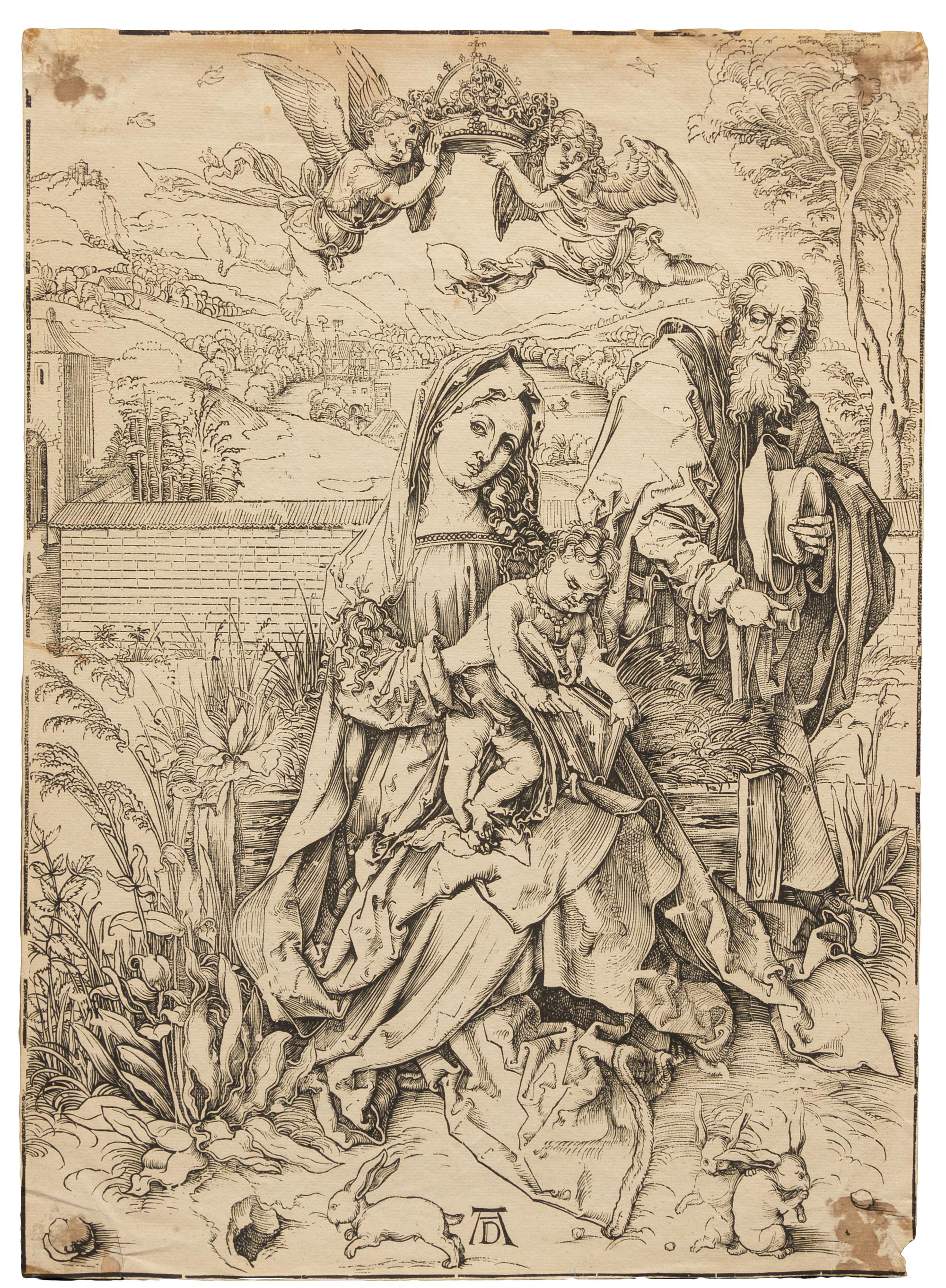 Albrecht Durer, (German, 1471-1528), The Holy Family with three Hares, c. 1496