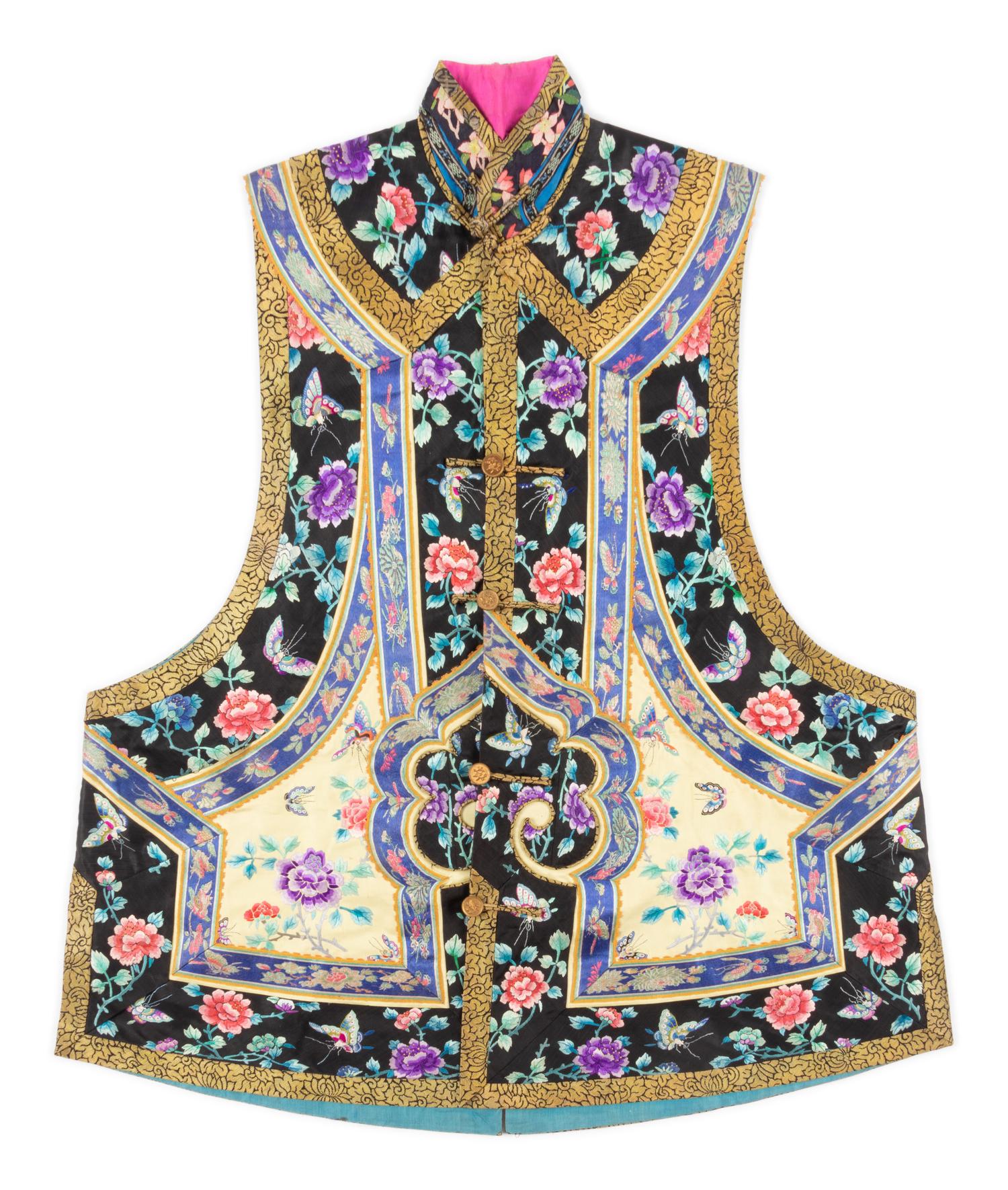 A Lady's Embroidered Silk Vest
