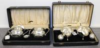 A Collection of English Silver Table Articles, E. Viners, Sheffield, 1949, Buckingshire pattern, comprising a pair of sauce boats, cove