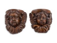 Two English Carved Wood Plaques