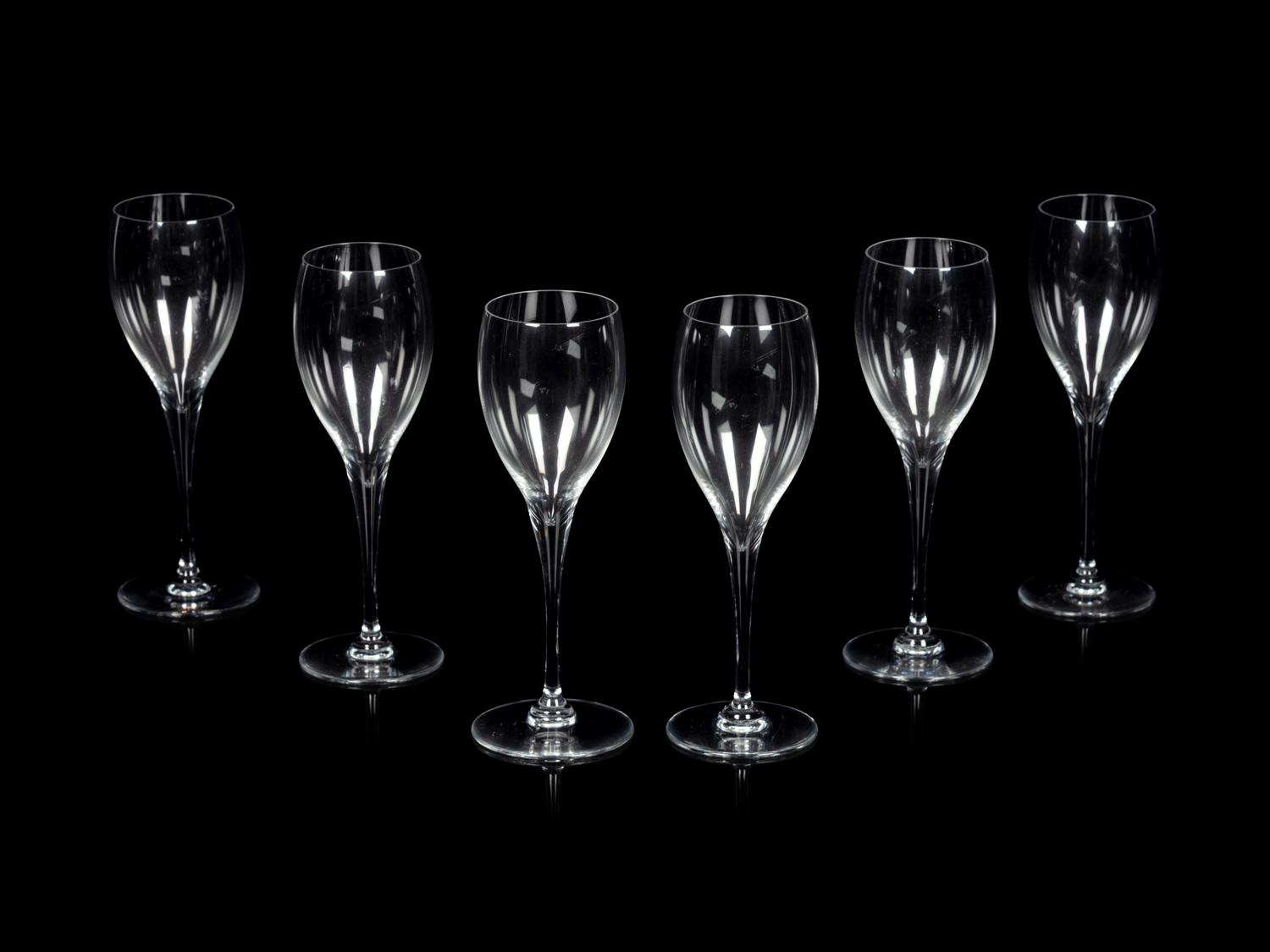 A Set of Twelve Baccarat St. Remy Claret Wine Glasses