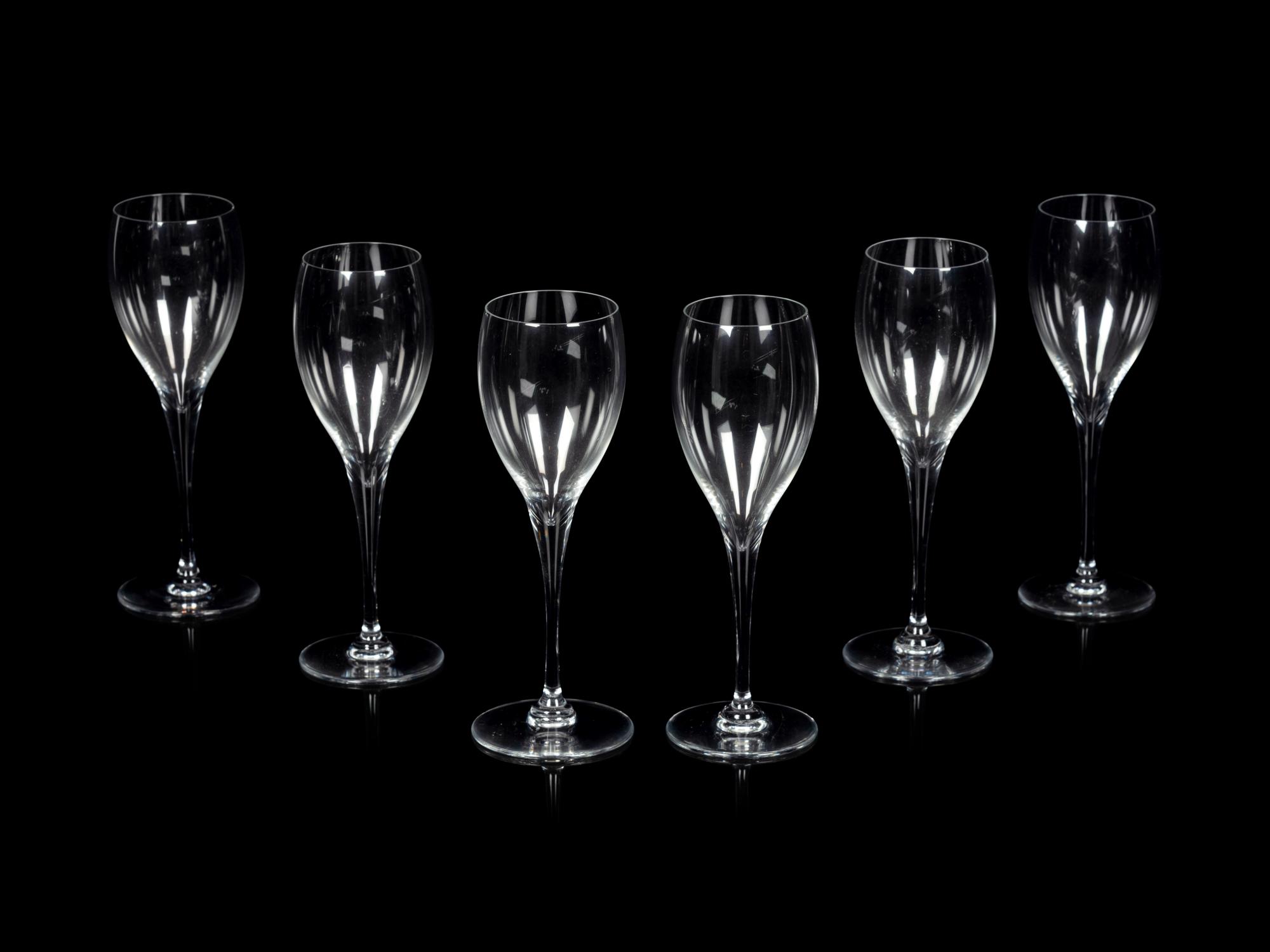 A Set of Twelve Baccarat St. Remy Claret Wine Glasses
