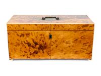 A George III Tortoiseshell and Green-Stained Tortoiseshell Inlay Tea Caddy — LATE 18TH CENTURY