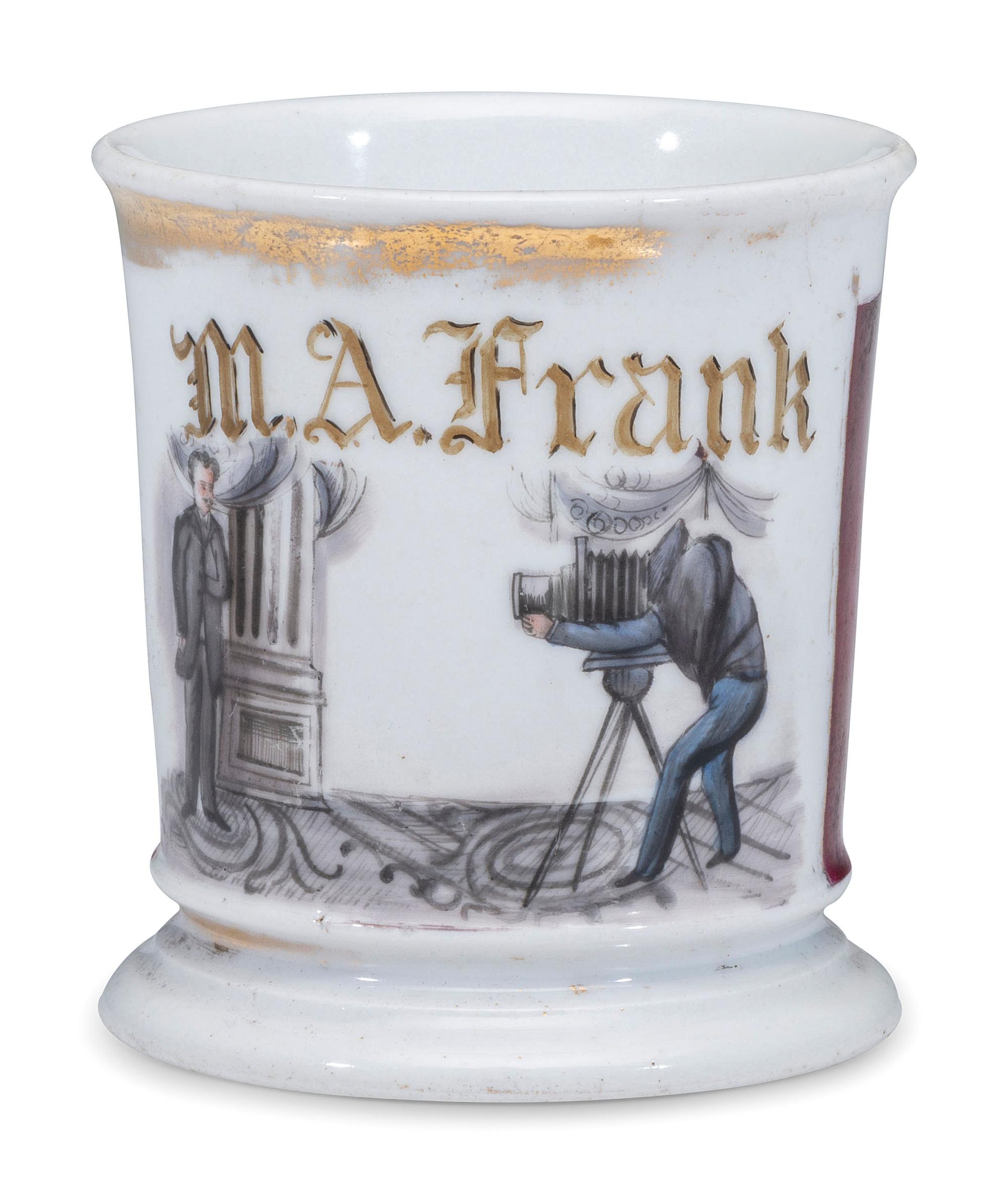 A Photographer's Porcelain Occupational Shaving Mug