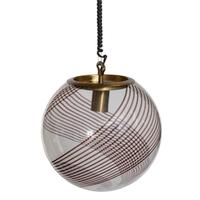 A Mid-Century Brass and Glass Light Fixture 16" W x 16" D x 36" H — Italy, Mid-20th Century