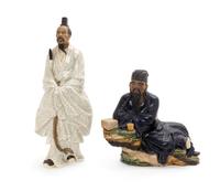Two Chinese Pottery Figures of Males