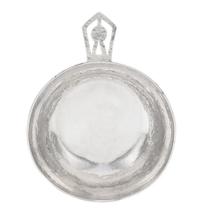 An American Silver Porringer, Edward Breese, Chicago, IL, 1920, the deep bowl having a flat handle with pierced geometric decoration an