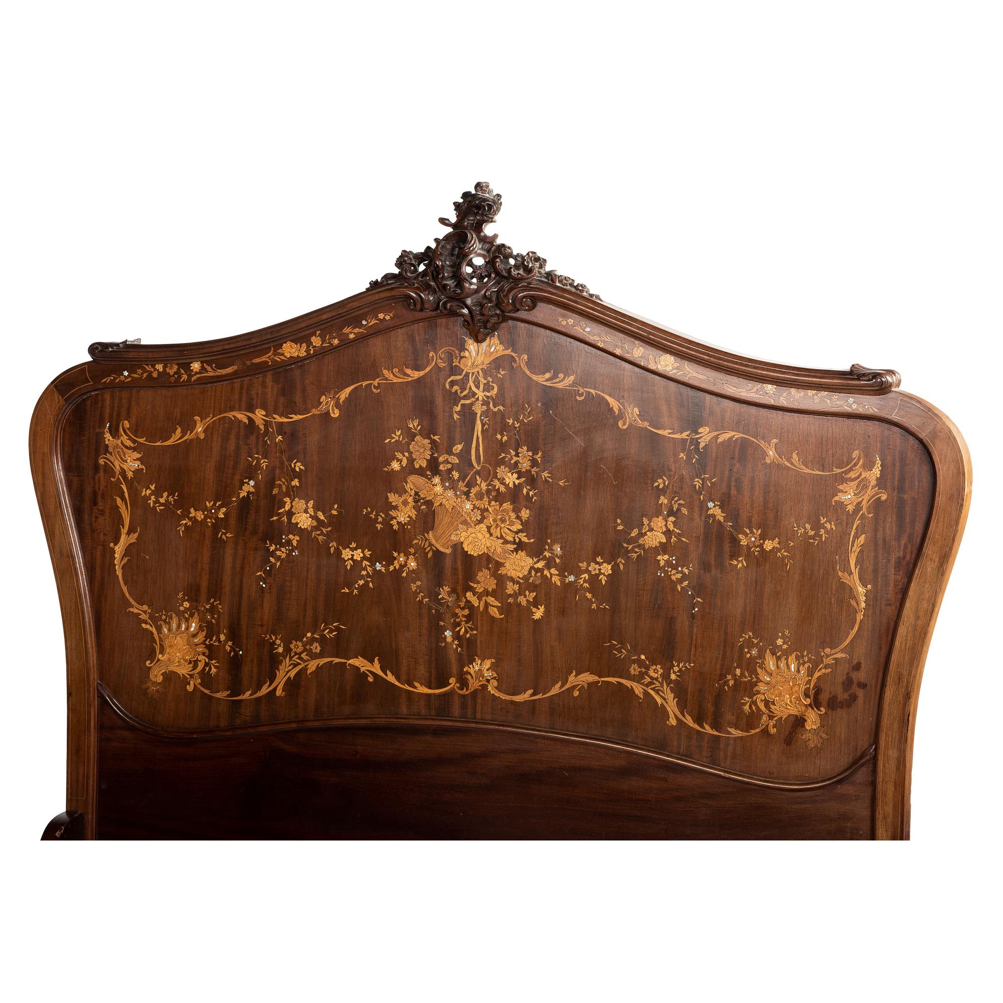 An Aesthetic Movement Mahogany, Inlay and Mother of Pearl Bedroom Set from Katherine Graham's Estate