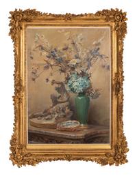 Pan with Dried Flowers
