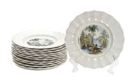 A Set of 12 Wedgwood Plates Diameter 8 7/8 inches